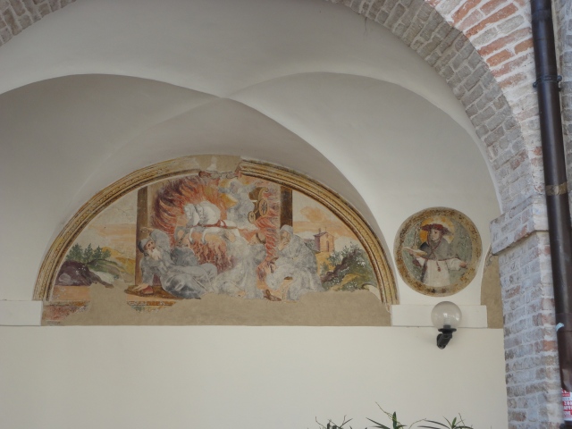 Ostra Vetere ex-cloister of San Francesco; part of a series of frescoes of Franciscan miracles.