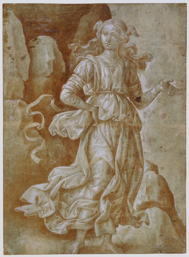 The Muse Clio or Woman Standing before Rocks. Thanks to the Royal Collection.
