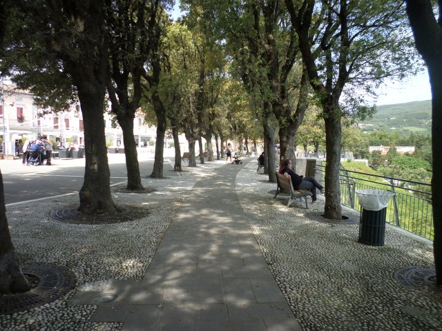 Shady walk just off the main square in Sirolo